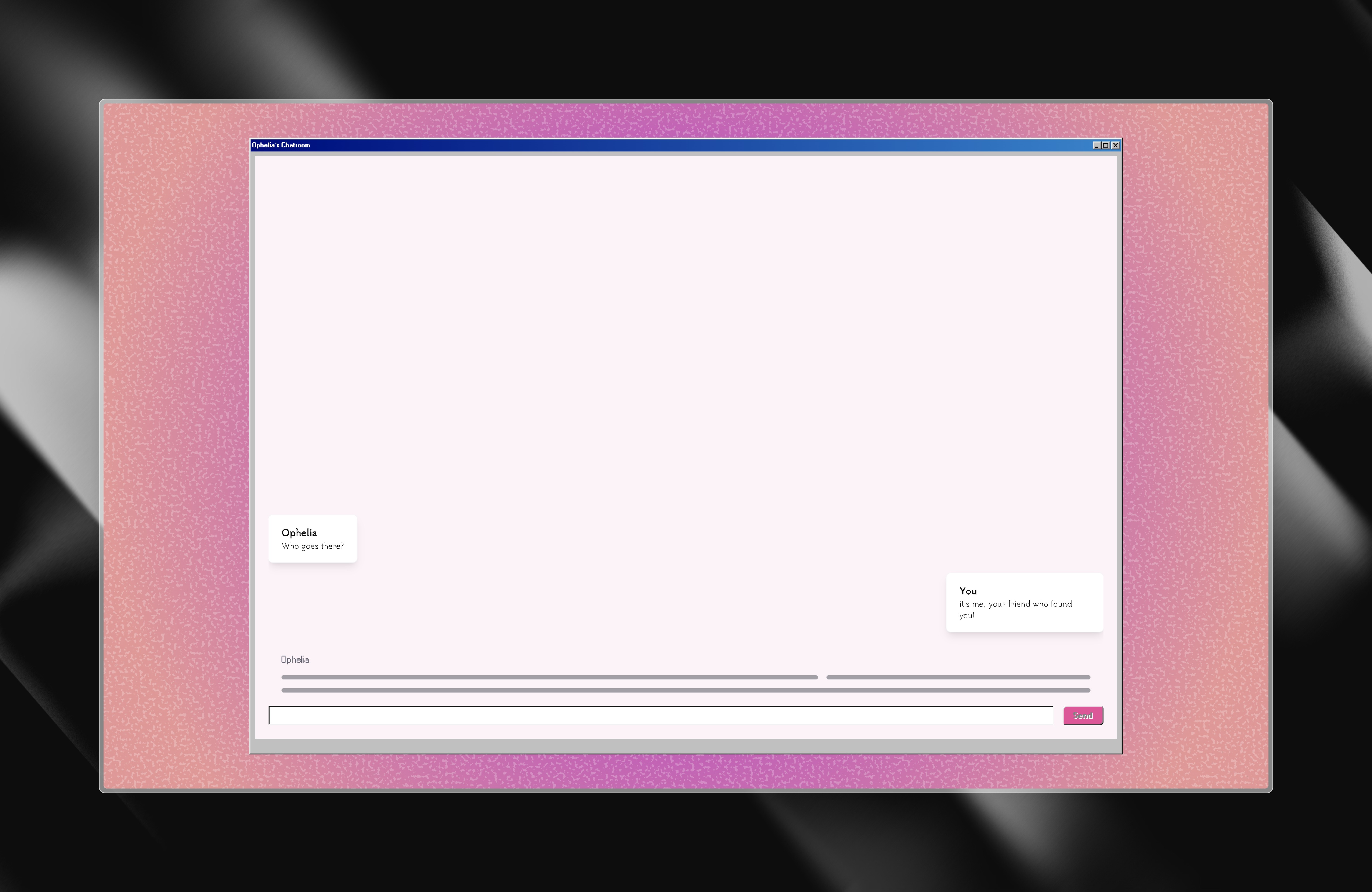 Ophelia's Chatroom Screen Capture