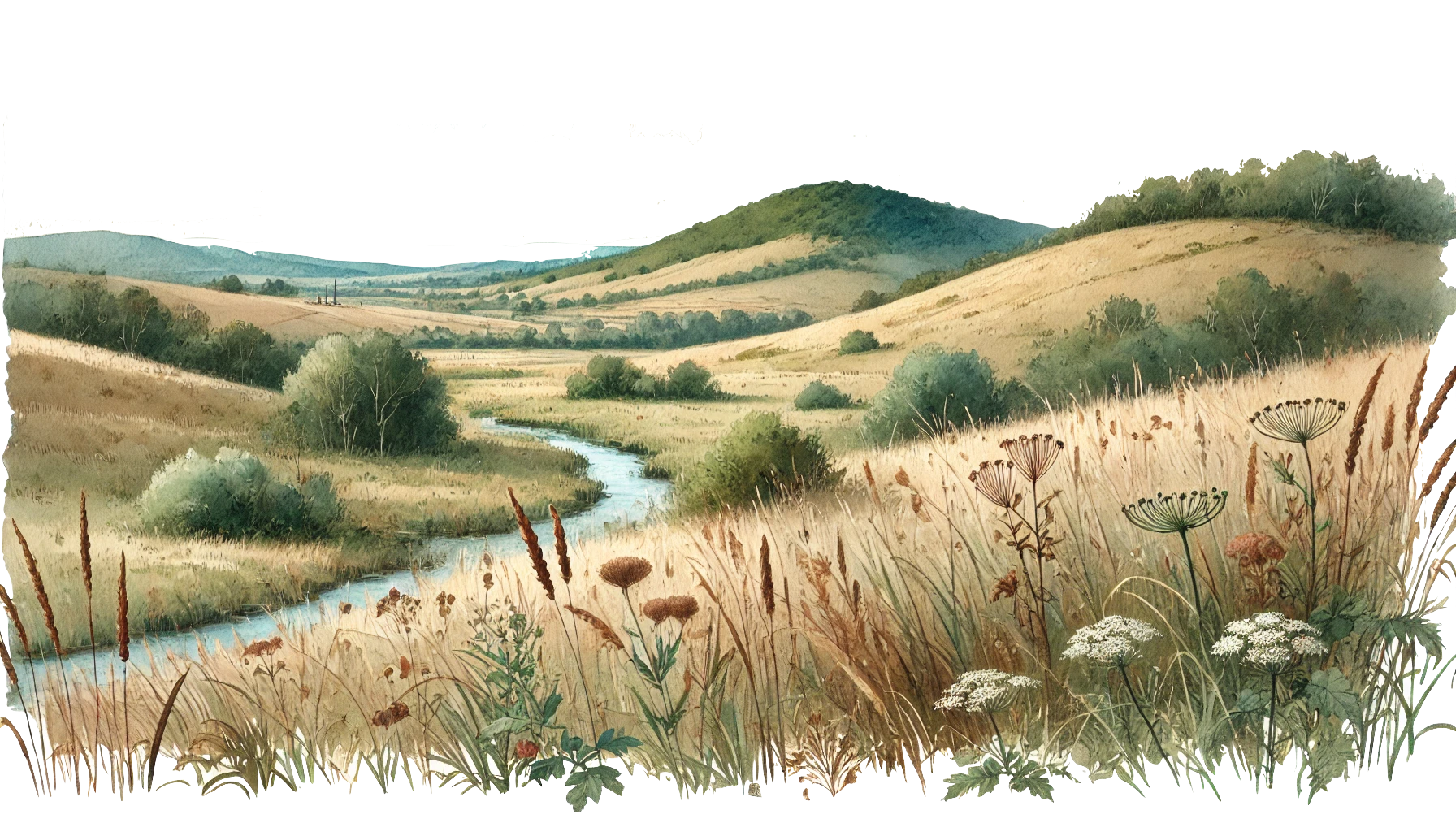 Landscape handdrawn scenery